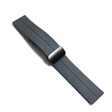 Cumpara ieftin Curea de ceas Gri din silicon cu inchidere deployant magnetic 20mm, 22mm WZ5365, Time Veranda