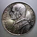 F.632 VATICAN PAPA PIUS XI 10 LIRE 1929 XF/AUNC ARGINT 10000ex., Europa