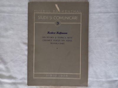MUZEUL BRUKENTHAL- STUDII SI COMUNICARI, NR. 3- HERBERT HOFFMANN, SIBIU, 1956 foto