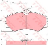 Set placute frana,frana disc FIAT DUCATO platou / sasiu (290) (1989 - 1994) TRW GDB447