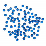 Decorațiuni nail art 1,5mm - strasuri rotunde &icirc;ntr-un săculeț, albastre, 20buc