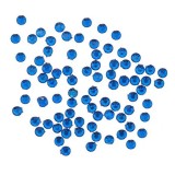 Decorațiuni nail art 1,5mm - strasuri rotunde &icirc;ntr-un săculeț, albastre, 20buc, INGINAILS