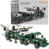 BLOCURI DE CONSTRUCȚIE MODEL DE CAMION DE APĂRARE AERIANĂ PENTRU COPII