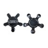 Set 2 capace roti 135mm negre tip gheara, Audi A3, A4, A5, A6, A7, A8, Q3, Q5, Q7 pentru jante aliaj, Autohelix MSA