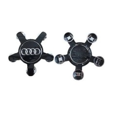 Set 2 capace roti 135mm negre tip gheara, Audi A3, A4, A5, A6, A7, A8, Q3, Q5, Q7 pentru jante aliaj
