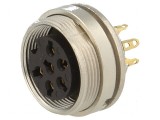 Conector M16 soclu mamă lipire PIN 6 5A 250V IP40 0,75mm2