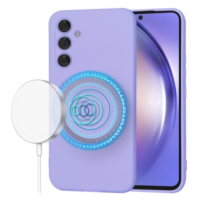 Husa silicon Samsung Galaxy A54 Techsuit SoftFlex MagSafe, violet foto