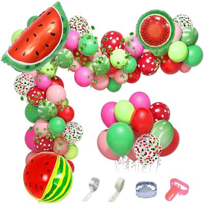 Set arcada baloane decorative Fructe din 160 piese, aranjament petrecere, calitate latex Extra foto