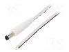 Cablu alimentare DC, cabluri, DC 5,5/1,7 mufa, alb, 0,5m, WEST POL - P55-TT-T050-050WH