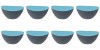 Set boluri, 8 piese, 330 ml, Plastic, Gri