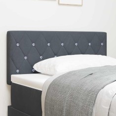 vidaXL Tăblie LED cu lumini cu bandă LED Gri &icirc;nchis 100 cm Catifea 3338054