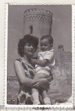 Bnk foto Targoviste - Turnul Chindiei - anii `70, Alb-Negru, Romania de la 1950, Cladiri