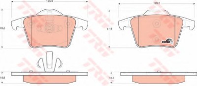 Set placute frana,frana disc VOLVO XC90 I (2002 - 2016) TRW GDB1566 foto