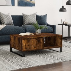 vidaXL Masă de cafea, stejar fumuriu, 90x60x35 cm, lemn compozit 827073