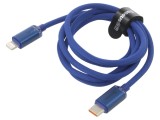 Cablu USB 2.0 Apple Lightning și USB C 1,2m albastru