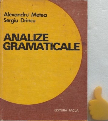 Analize gramaticale Sergiu Drincu, Alexandru Metea foto