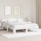 vidaXL Cadru de pat cu headboard Alb 180 x 200 cm Lemn masiv de pin 872558