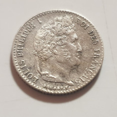 Franța 1/4 francs / franc 1841 A/Paris argint Philippe l