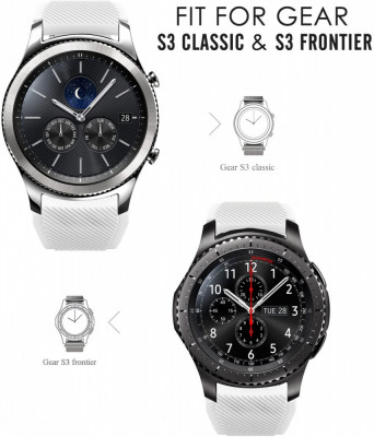 Curea silicon 22mm Samsung Galaxy Watch 46mm, Gear S3 Huawei watch GT foto