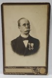ROMANIA , DOMN IN TINUTA DE GALA , CU DOUA DECORATII LA PIEPT , FOTO CABINET , 1904