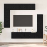 Set comodă TV 8 pcs Stejar negru 80 x 30 x 30 cm Lemn compozit