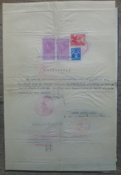 Certificat de nationalitate romana/ Galati, Covurlui 1939