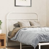 VidaXL Tăblie de pat metalică, alb, 100 cm