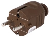 Conector de alimentare AC tată 230VAC 16A maro 3 pini