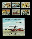 Nauru 2002 - Pompierii, avioane, mașini, serie si colita neuzata