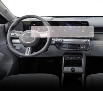 Folie protectie display navigatie si ceasuri de bord Duragon, din silicon, pentru Hyundai Kona Electric 2023+, kit instalare foto