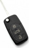 Audi - carcasa cheie tip briceag cu 3+1 butoane 1 buton de panica si baterie 1616, Carguard