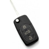 Audi - carcasa cheie tip briceag cu 3+1 butoane 1 buton de panica si baterie 1616