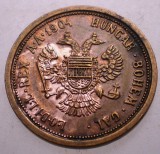 Jeton Austria Franz Joseph 1904, Bronz Aurit, 20mm