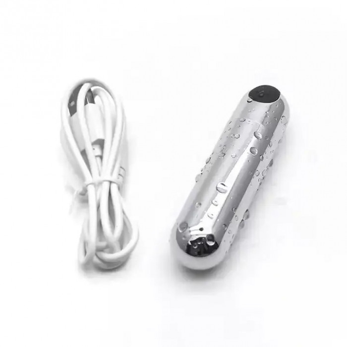 Mini Bullet Dispozitiv Masaj Vibrator Reancarcabil USB, 10 vibrații Sani Punct G