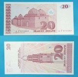 Macedonia (pick 10) 20 Denari 1993 UNC serie: 873397; Hammam