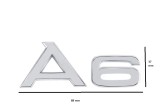 Emblema Audi A6 Nichel, Plastic, Banda Dublu Adeziva Inclusa