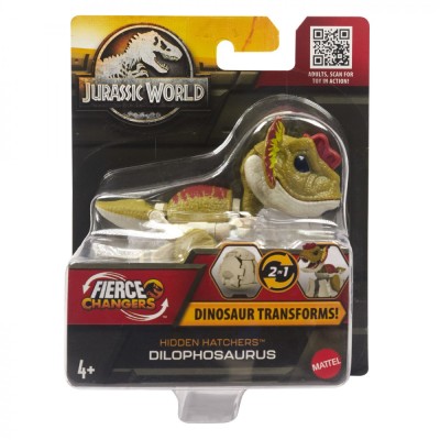 JURASSIC WORLD FIERCE CHANGERS HIDDEN HATCHERS DINOZAUR TRANSFORMABIL DILOPHOSAURUS SuperHeroes ToysZone foto