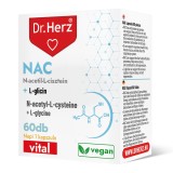 Capsule vegane cu N-acetil-L-cisteina NAC + L-glicina Dr Herz 60 buc