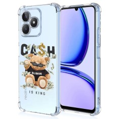 Husa antisoc pentru realme c51, airbag cash is king, clear foto