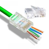 Conector Rj45 cat5E pass through mufa rj45 cat5E 25 buc