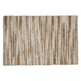 Covoras de baie din bumbac, 80x50 cm, Bej-Maro, Textura Reliefata, CMCLASS