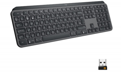 Tastatura Wireless Logitech MX Keys, QWERTZ Layout German, negru grafit - RESIGILAT foto