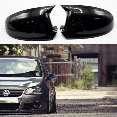 Capace oglinzi tip BATMAN Volkswagen Golf 5 (2003-2009) negru lucios foto