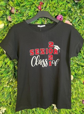 Tricou Negru din Bumbac, Senior Class Of foto