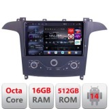 Navigatie Ford S-max 2006-2014 Qled 2K Octa Core 16+512 LTE 4G DSP Wifi 5Ghz android auto carplay radio gps internet KIT-smax-navi+EDT-E809-2K CarStor