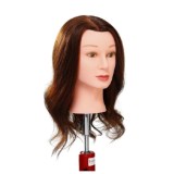 Manechin professional cu par 100 % natural Uman Bergmann TEENY cut castaniu 40 cm pentru tuns, vopsit, permanent, coafat Cod 091001