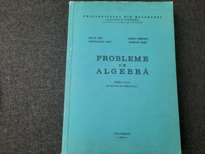 PROBLEME DE ALGEBRA ION D ION NICOLAE RADU foto