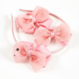 Set bentita roz cu doua elastice de par