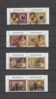 ROMANIA 2022 Regii Romaniei Mari Serie 4 timbre cu vinieta LP.2389 MNH** foto