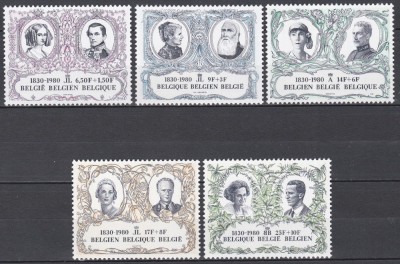 Belgia 1980 - A 150-a aniversare a independenței Belgiei, MNH foto